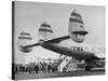 People Boarding Twa Plane "Constellation"-null-Stretched Canvas