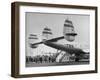 People Boarding Twa Plane "Constellation"-null-Framed Photographic Print