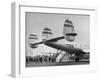 People Boarding Twa Plane "Constellation"-null-Framed Photographic Print