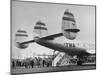 People Boarding Twa Plane "Constellation"-null-Mounted Photographic Print