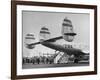 People Boarding Twa Plane "Constellation"-null-Framed Photographic Print