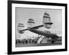 People Boarding Twa Plane "Constellation"-null-Framed Photographic Print