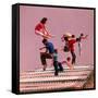 People Bouncing on Trampolines at Trampoline Center-J^ R^ Eyerman-Framed Stretched Canvas