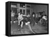 People Bowling at New Duckpin Alleys-Bernard Hoffman-Framed Stretched Canvas