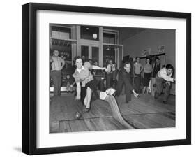 People Bowling at New Duckpin Alleys-Bernard Hoffman-Framed Photographic Print