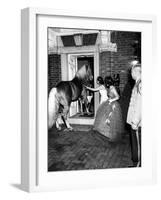 People Bringing in Horse at Dwight D. Eisenhower's Inauguration Party-Cornell Capa-Framed Photographic Print