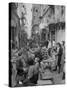 People Buying Bread in the Streets of Naples-Alfred Eisenstaedt-Stretched Canvas