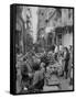 People Buying Bread in the Streets of Naples-Alfred Eisenstaedt-Framed Stretched Canvas