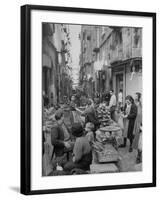 People Buying Bread in the Streets of Naples-Alfred Eisenstaedt-Framed Photographic Print