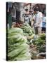 People Buying Vegetables at Graham Street Market, Central, Hong Kong Island, Hong Kong, China, Asia-Ian Trower-Stretched Canvas