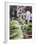 People Buying Vegetables at Graham Street Market, Central, Hong Kong Island, Hong Kong, China, Asia-Ian Trower-Framed Photographic Print