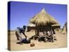 People by Hut, South Africa-Ryan Ross-Stretched Canvas