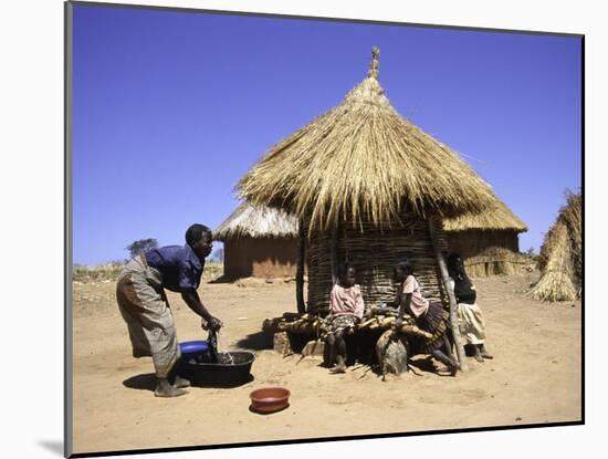 People by Hut, South Africa-Ryan Ross-Mounted Photographic Print