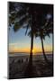 People by Palm Trees at Sunset on Playa Hermosa Beach, Santa Teresa, Costa Rica-Rob Francis-Mounted Photographic Print