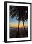 People by Palm Trees at Sunset on Playa Hermosa Beach, Santa Teresa, Costa Rica-Rob Francis-Framed Photographic Print