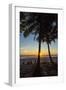 People by Palm Trees at Sunset on Playa Hermosa Beach, Santa Teresa, Costa Rica-Rob Francis-Framed Photographic Print