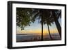 People by Palm Trees at Sunset on Playa Hermosa Beach, Santa Teresa, Costa Rica-Rob Francis-Framed Photographic Print