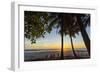 People by Palm Trees at Sunset on Playa Hermosa Beach, Santa Teresa, Costa Rica-Rob Francis-Framed Photographic Print