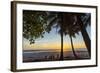 People by Palm Trees at Sunset on Playa Hermosa Beach, Santa Teresa, Costa Rica-Rob Francis-Framed Photographic Print