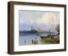 People by the Boats in Holland, C1835-1882-Hermanus Koekkoek-Framed Giclee Print