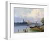 People by the Boats in Holland, C1835-1882-Hermanus Koekkoek-Framed Giclee Print