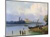 People by the Boats in Holland, C1835-1882-Hermanus Koekkoek-Mounted Giclee Print