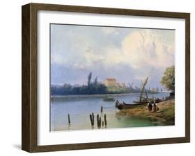 People by the Boats in Holland, C1835-1882-Hermanus Koekkoek-Framed Giclee Print