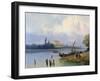 People by the Boats in Holland, C1835-1882-Hermanus Koekkoek-Framed Giclee Print