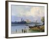 People by the Boats in Holland, C1835-1882-Hermanus Koekkoek-Framed Giclee Print