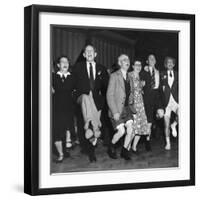 People Celebrating Devaluation of the Pound During a Labor Party Rally-Mark Kauffman-Framed Photographic Print