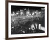 People Celebrating the Independence of Ireland on O'Connell Bridge before Midnight on Easter Sunday-Larry Burrows-Framed Photographic Print