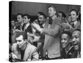 People Cheering Singer Ella Fitzgerald During Opening Night of Bop City-Martha Holmes-Stretched Canvas