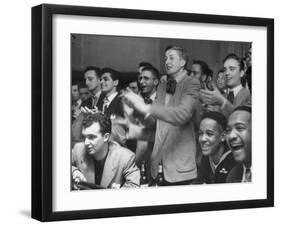 People Cheering Singer Ella Fitzgerald During Opening Night of Bop City-Martha Holmes-Framed Photographic Print