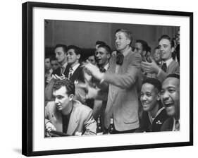 People Cheering Singer Ella Fitzgerald During Opening Night of Bop City-Martha Holmes-Framed Photographic Print