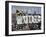 People Climbing and Sitting on a Mexico '68 Sign at the Summer Olympics-John Dominis-Framed Photographic Print