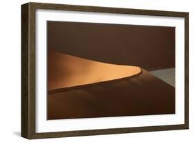 People climbing sand dunes beside Deadvlei, near Sossusvlei, Namib-NaukluftNP, Namibia, Africa-David Wall-Framed Photographic Print