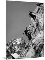 People Climbing the Teton Mountains-Hansel Mieth-Mounted Photographic Print