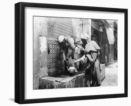 People Collecting Water from a Well, Rabat, Morocco, C1920S-C1930S-null-Framed Giclee Print