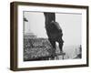 People Come Out to See the Diving Horse-Peter Stackpole-Framed Photographic Print