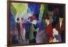 People, Coming across Each Other, 1913-Auguste Macke-Framed Giclee Print