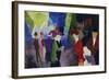 People, Coming across Each Other, 1913-Auguste Macke-Framed Giclee Print