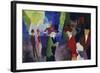 People, Coming across Each Other, 1913-Auguste Macke-Framed Giclee Print