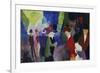 People, Coming across Each Other, 1913-Auguste Macke-Framed Premium Giclee Print
