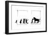 People Coming Out to See What Is Happening-Mary Baker-Framed Giclee Print