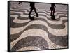 People Crossing Praca Dom Pedro IV (Rossio), Lisbon, Portugal-Martin Lladó-Framed Stretched Canvas