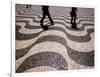 People Crossing Praca Dom Pedro IV (Rossio), Lisbon, Portugal-Martin Lladó-Framed Photographic Print