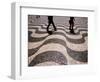 People Crossing Praca Dom Pedro IV (Rossio), Lisbon, Portugal-Martin Lladó-Framed Premium Photographic Print