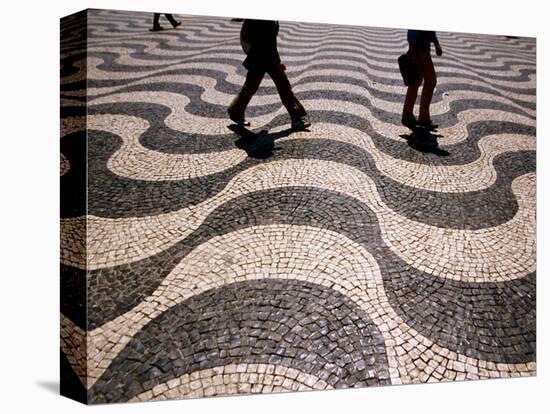 People Crossing Praca Dom Pedro IV (Rossio), Lisbon, Portugal-Martin Lladó-Stretched Canvas