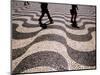 People Crossing Praca Dom Pedro IV (Rossio), Lisbon, Portugal-Martin Lladó-Mounted Photographic Print