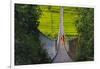 People crossing suspension bridge over Trishuli River, Tupche, Nuwakot District, Province 3, Nepal-Keren Su-Framed Photographic Print